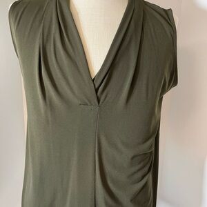 Olive Green Sleeveless Women's Top